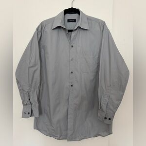 Claiborne Grey Dress Shirt Button Down